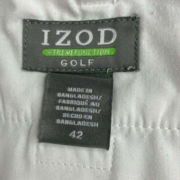 IZOD XFG 42 White Cargo Golf Shorts Wicking Performance - Picture 3 of 14